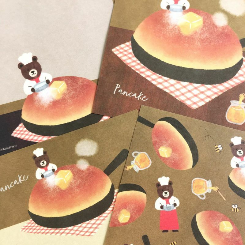 熊熊鬆餅 Cafe Moon系列便條紙 memo (100枚)｜日本古川紙工