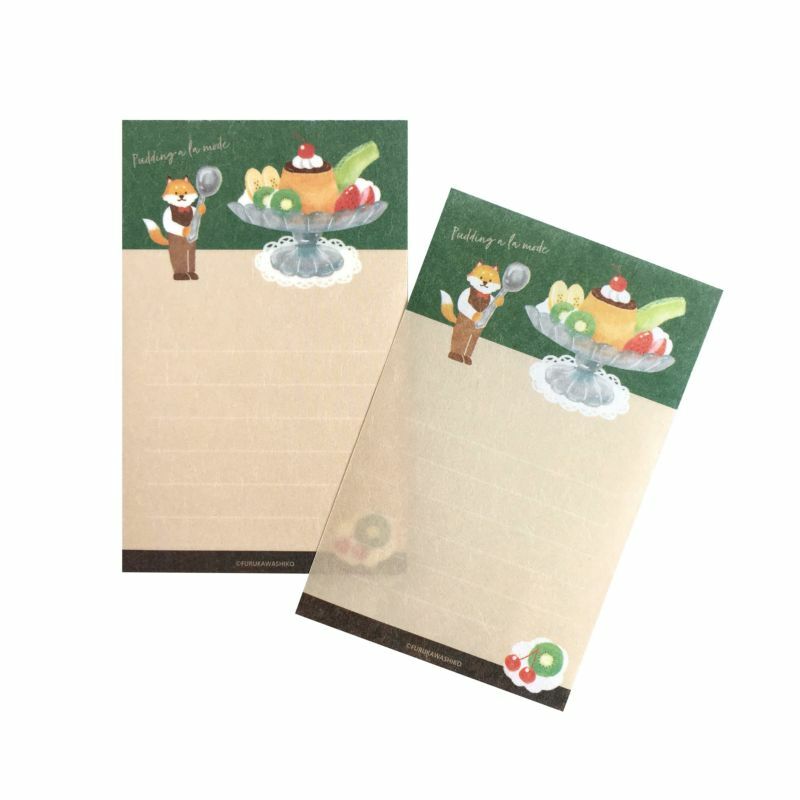 狐狸布丁 Cafe Moon 30枚便箋信封組  ｜日本古川紙工