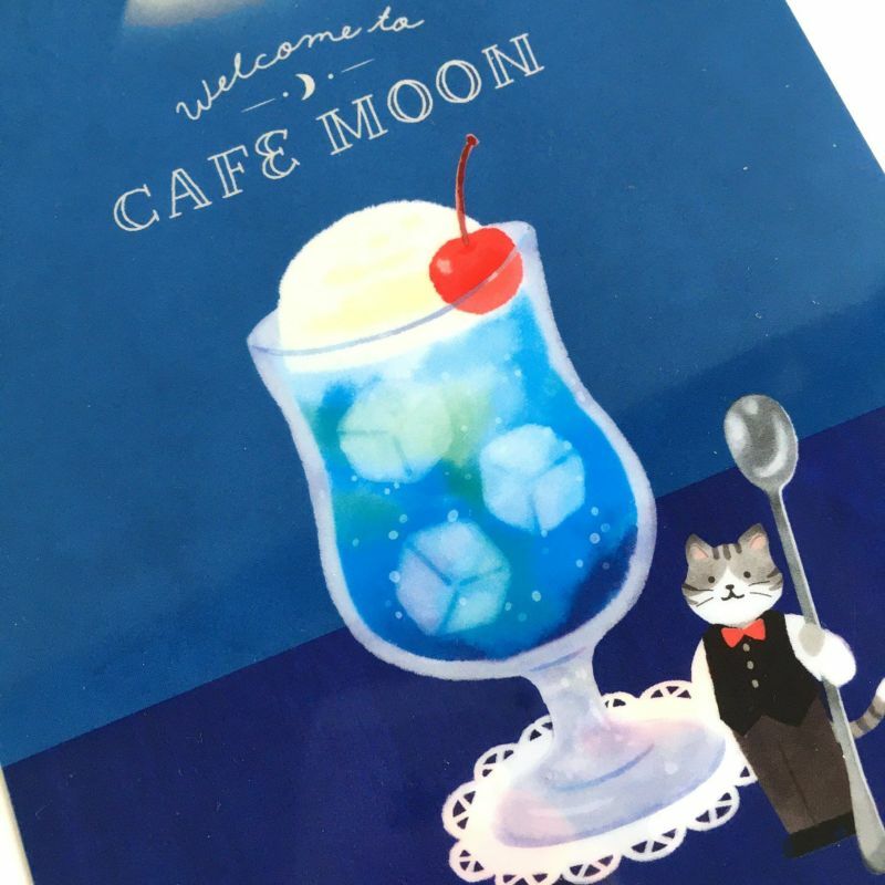 貓咪蘇打冰淇淋 Cafe Moon A5資料夾｜日本古川紙工