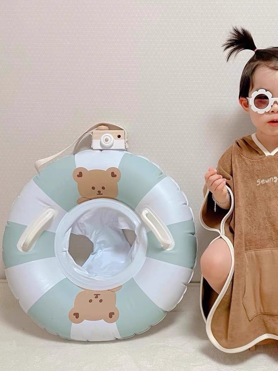 撞色熊座圈泳圈