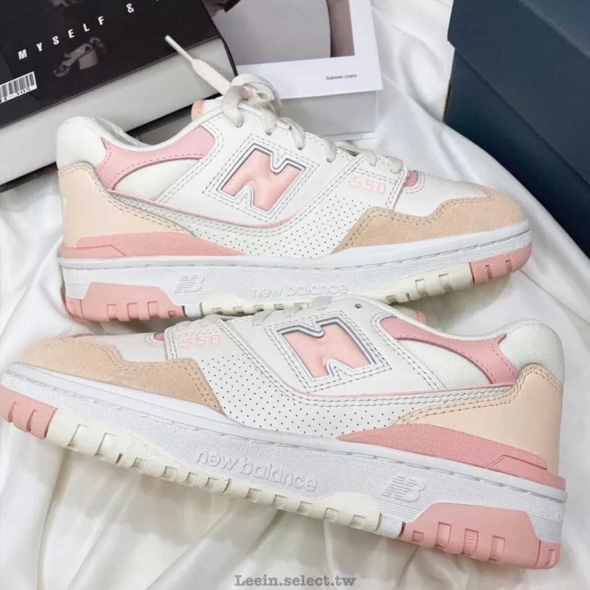 New Balance 550 白粉 微糖粉 櫻花粉 復古運動女鞋 NB550 BBW550WP