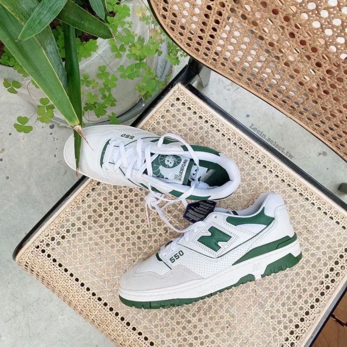 New balance 550 復古綠 森林綠 白綠 低筒 男女情侶鞋 籃球鞋 NB550 BB550WT1