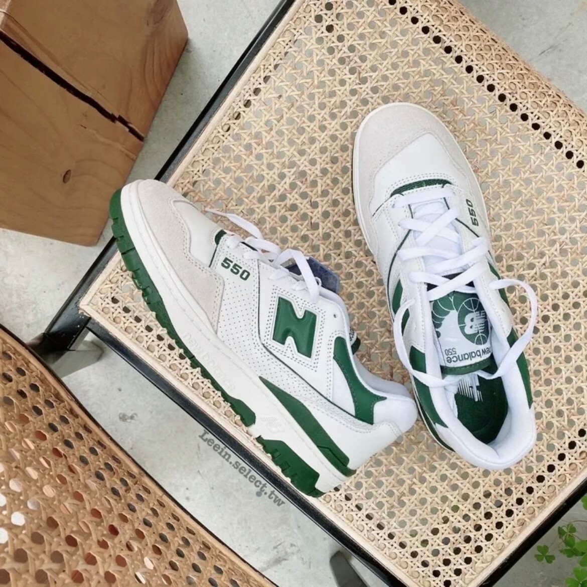 New balance 550 復古綠 森林綠 白綠 低筒 男女情侶鞋 籃球鞋 NB550 BB550WT1