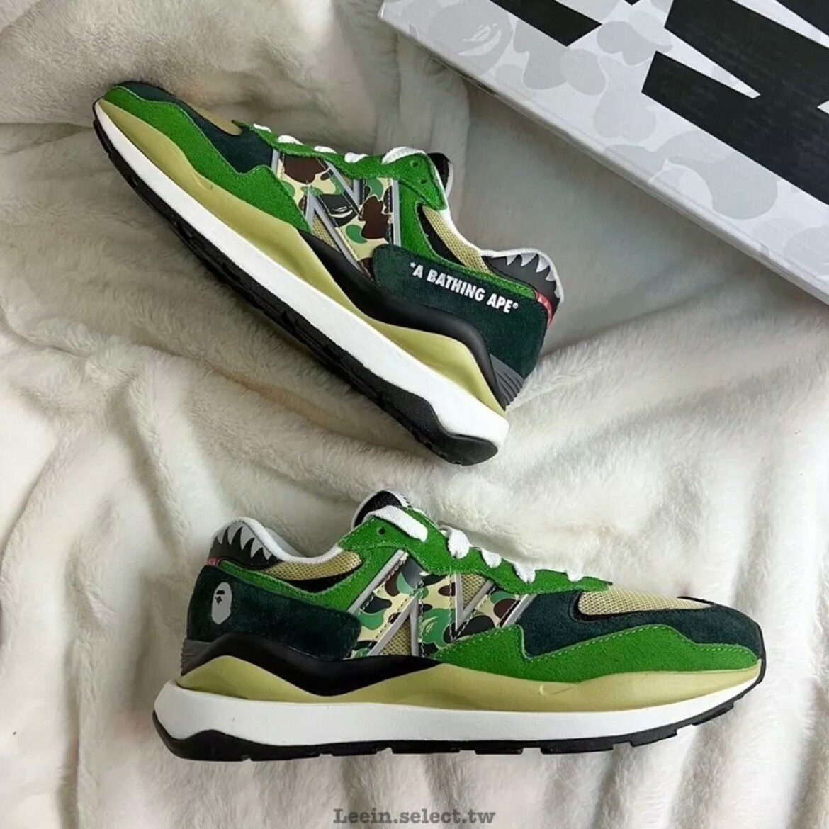 New Balance 5740 x BAPE 黑綠迷彩 聯名 猿人 男女休閒鞋 NB M5740BAE