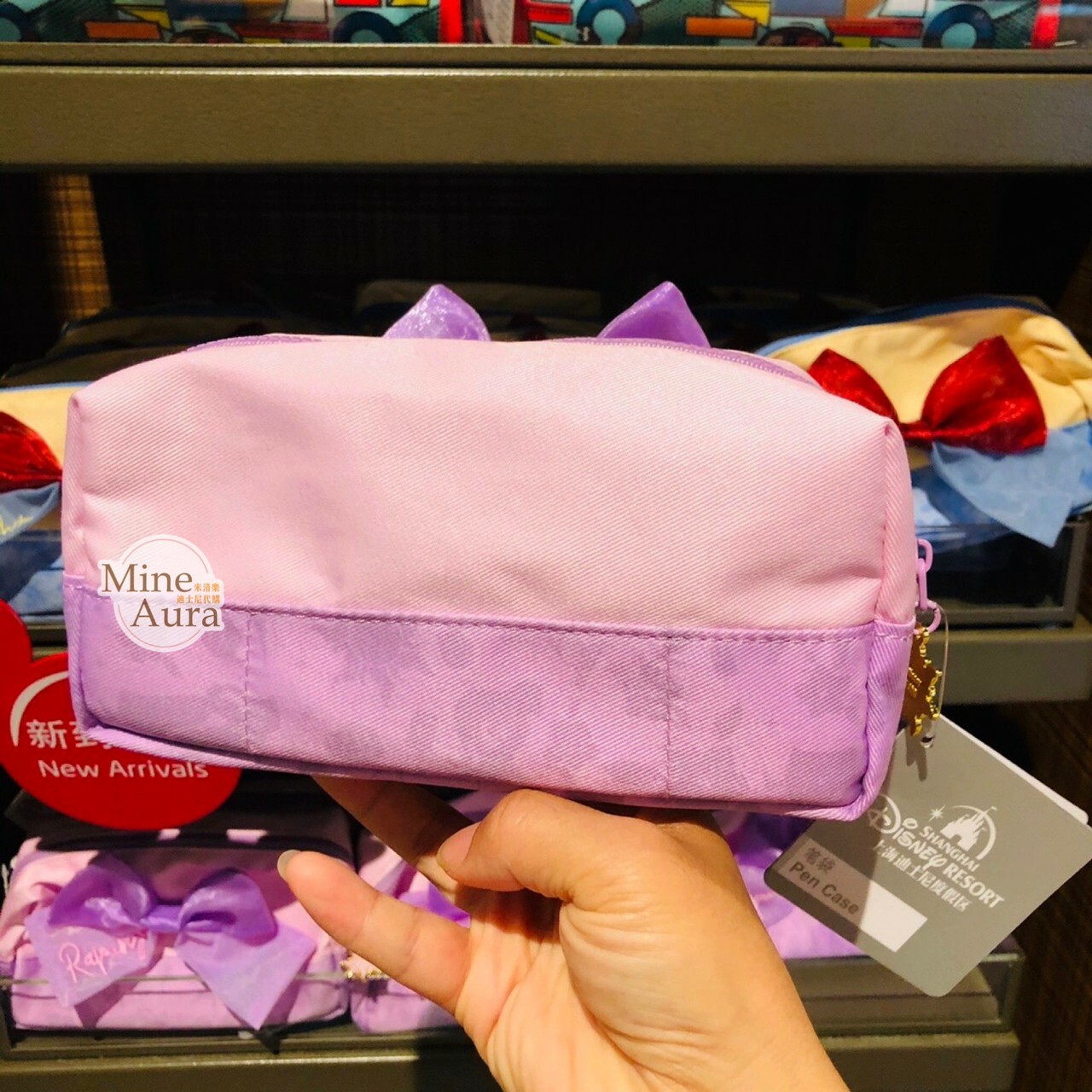 長髮公主 樂佩 Rapunzel 蝴蝶結 造型 拚色 筆袋 收納包 化妝包 魔髮奇緣 Tangled -上海迪士尼樂園