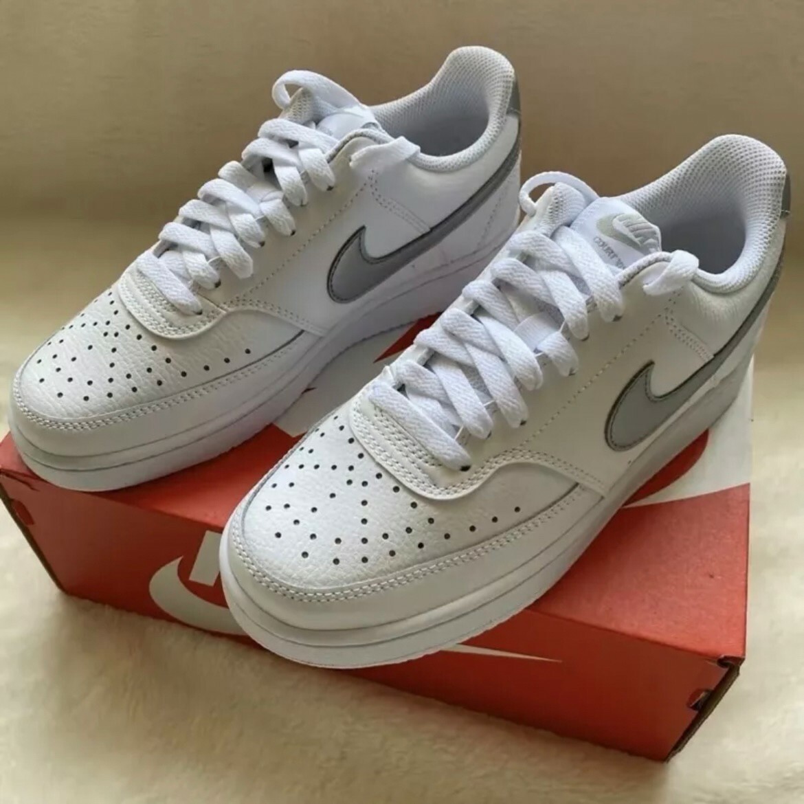 Nike Court Vision Low 白銀 經典 銀灰 銀色復古鞋 小白鞋 女鞋 CD5434-111