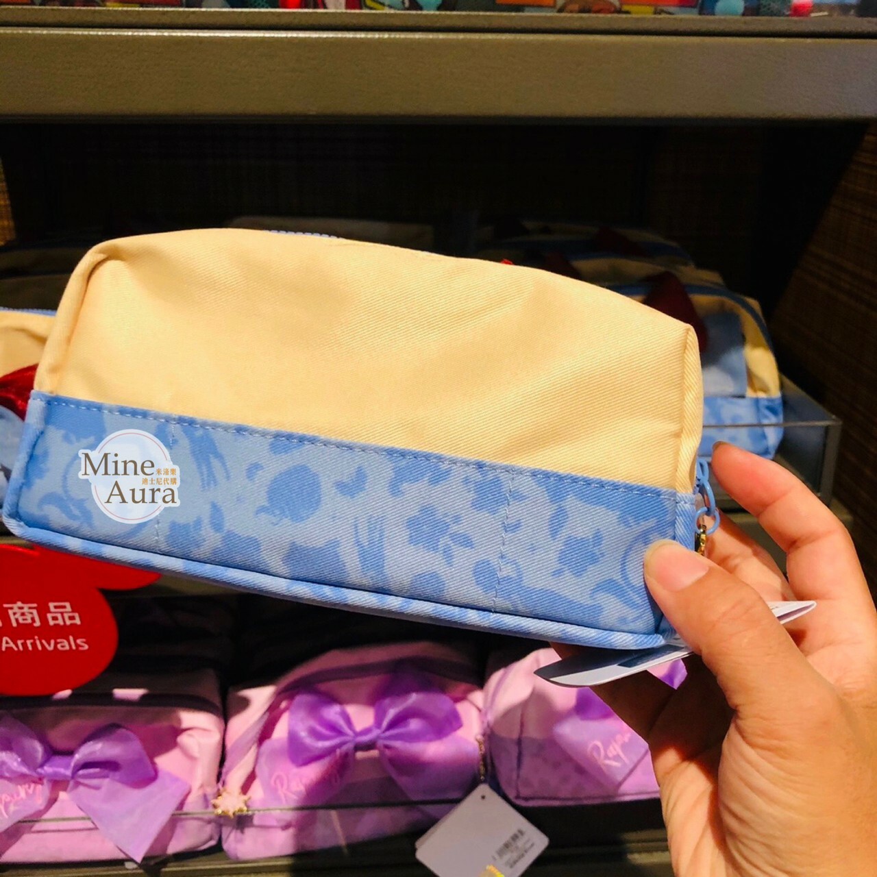 白雪公主 Snow-white 蝴蝶結 造型 拚色 筆袋 收納包 化妝包 -上海迪士尼樂園