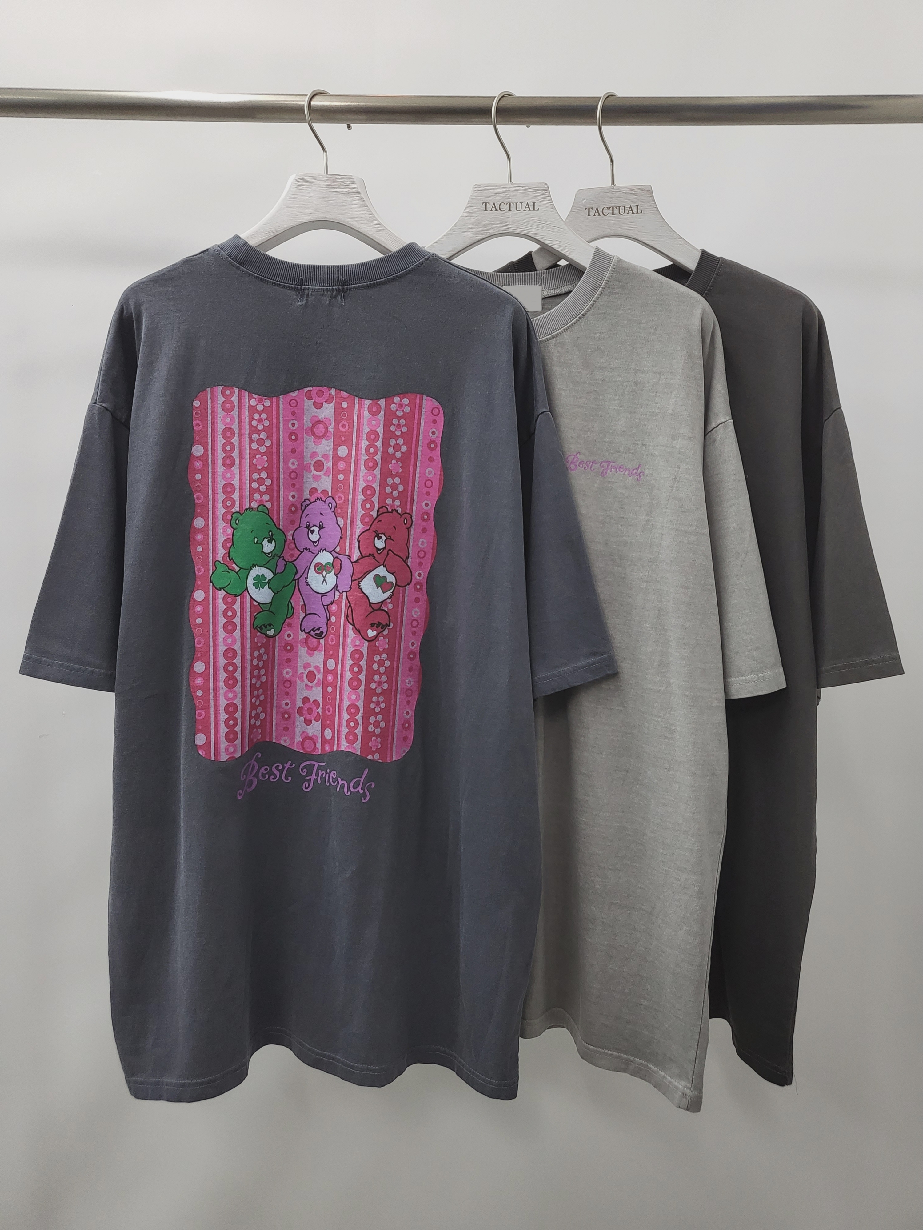 洗水熊仔圖案短袖Tee T5064