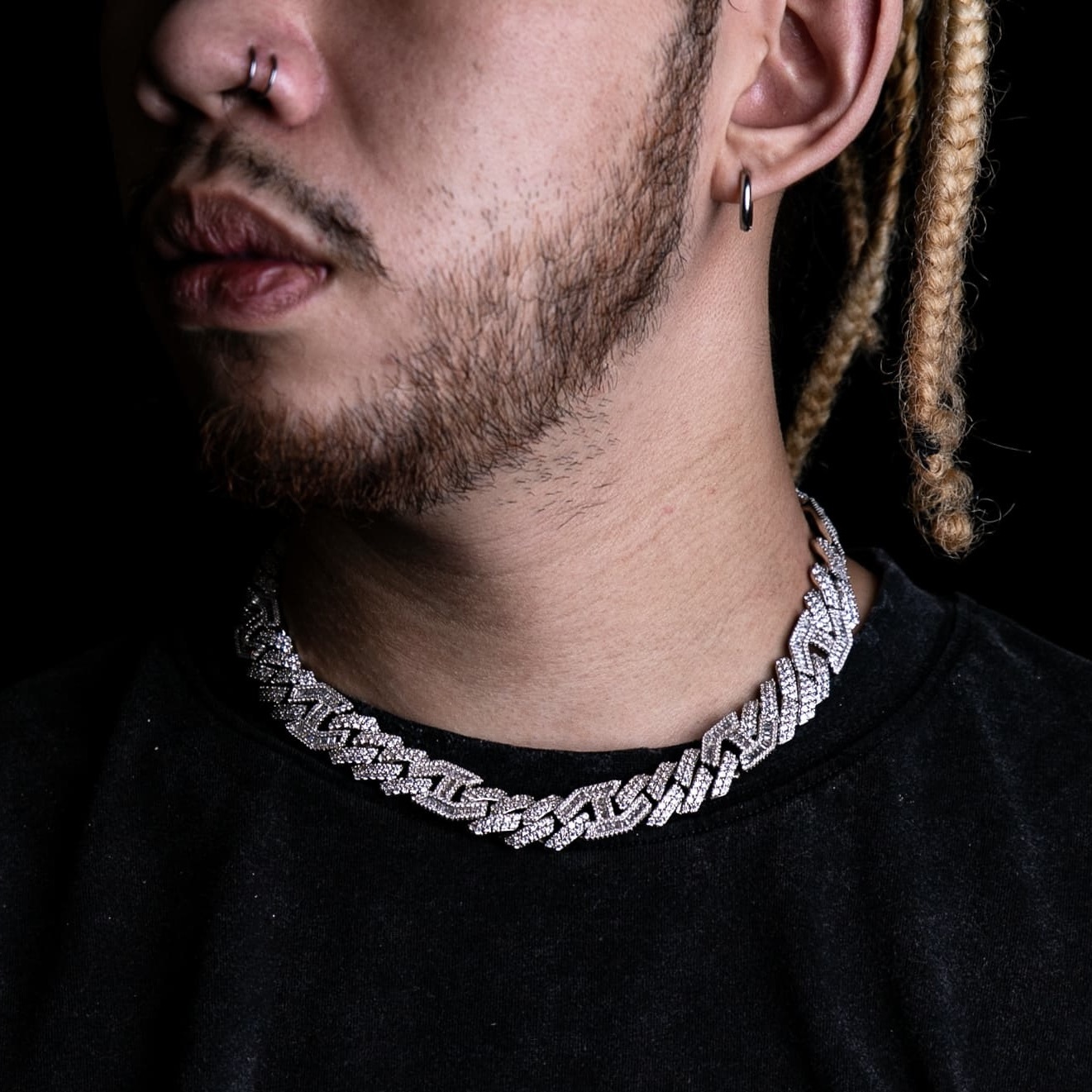 15mm滿鑲水手古巴項鍊