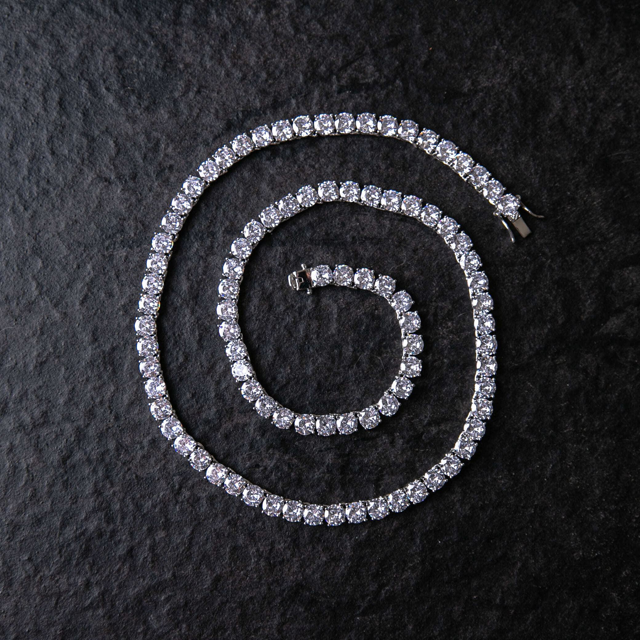 925純銀3mm-6mm經典單排鑽網球鍊