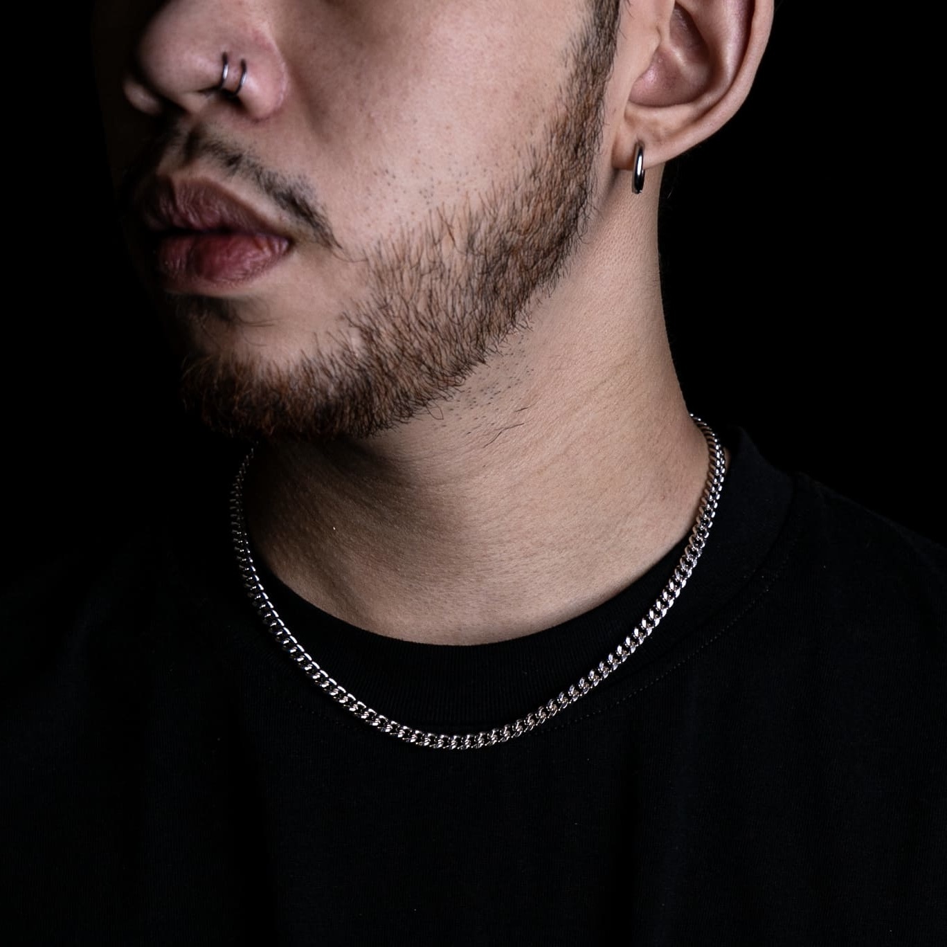 925純銀4mm光面古巴細項鍊