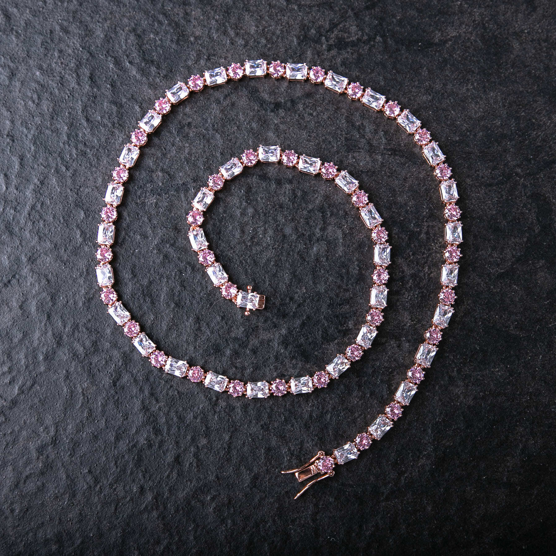 6mm圓鑽T方混鑲網球鍊