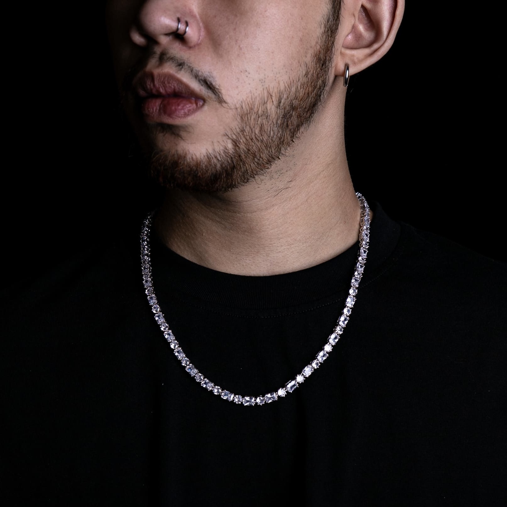 6mm圓鑽T方混鑲網球鍊