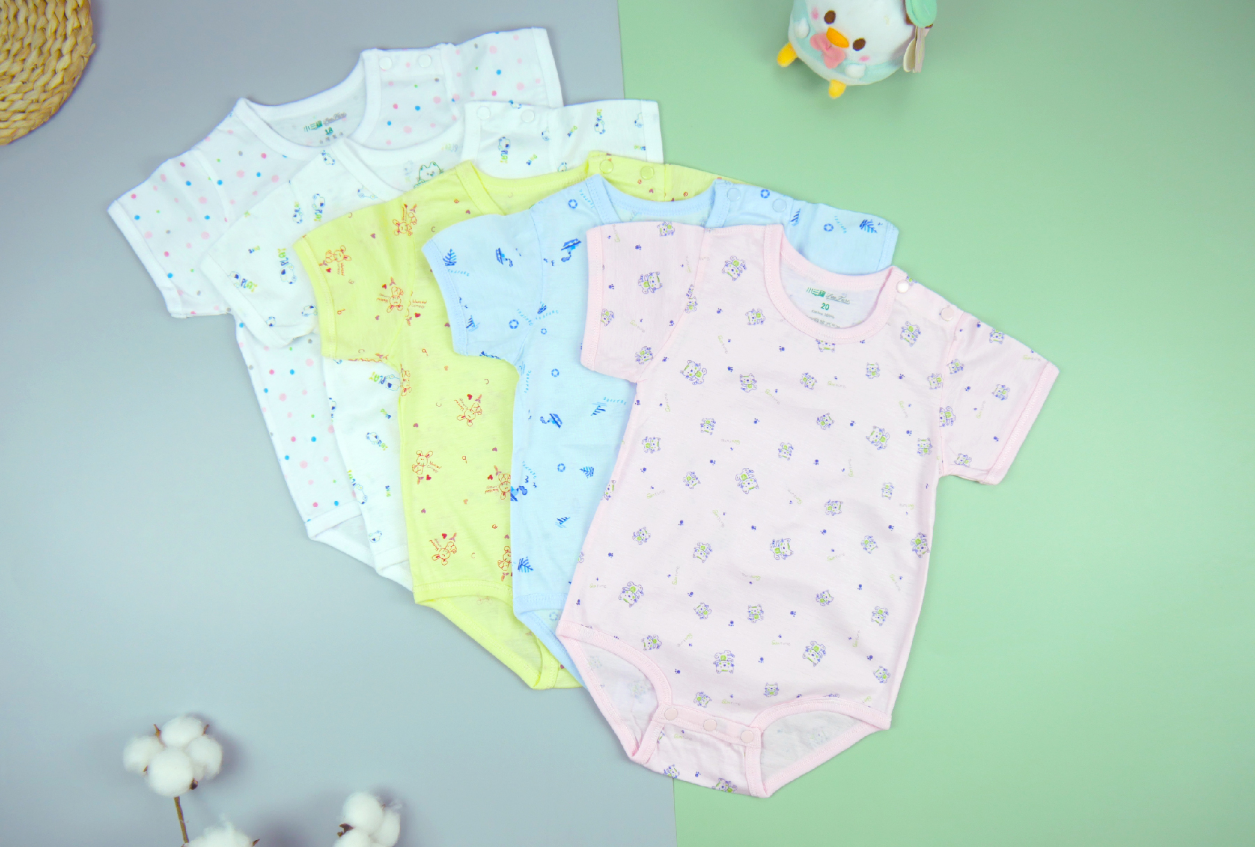 小三福 三福 單面短袖包屁衣