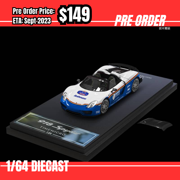 PO-$149 * Time Micro * 1:64 Porsche 918 Spyder Rothmans [05/07]