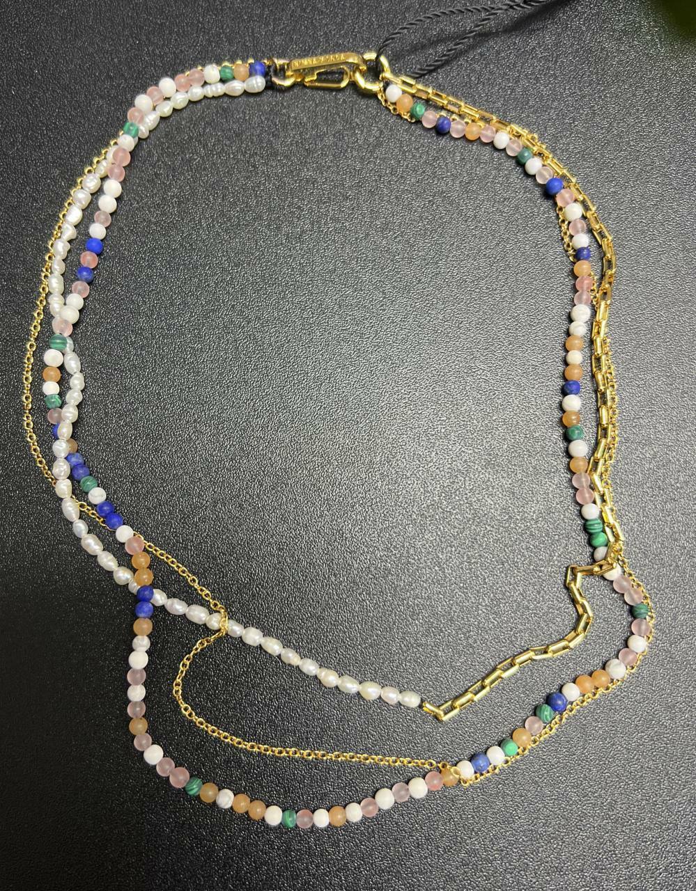 [S] BIMBAY NECKLACE,GOLD MULTI, 8445394109144 (SBY27)