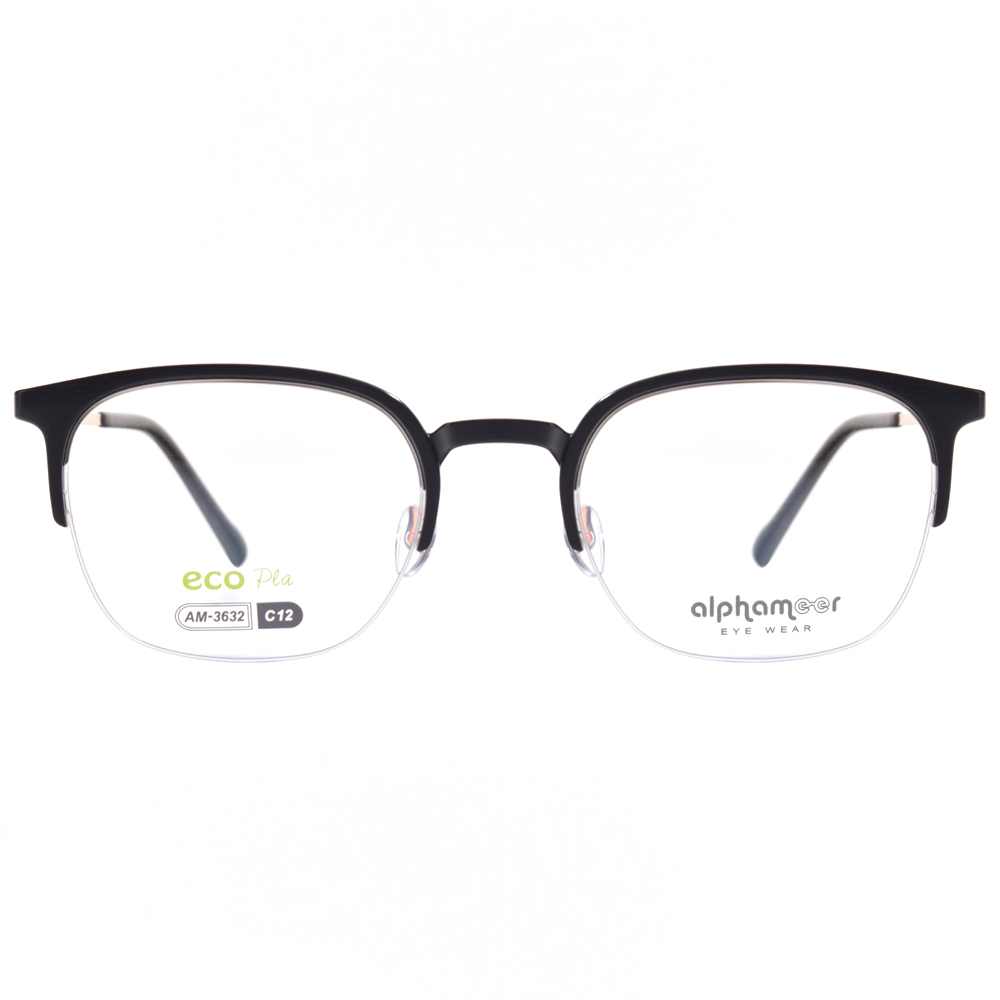 【Alphameer】AM3632 C12 Slim系列 眉型半框光學眼鏡