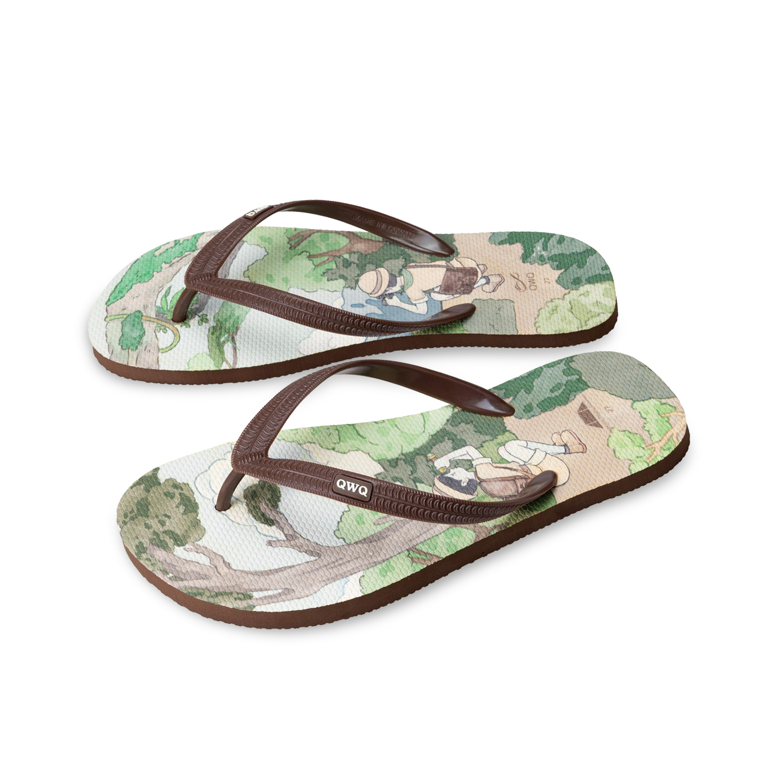 吉文考古 探險款 棕色 男款粗帶人字夾腳拖鞋