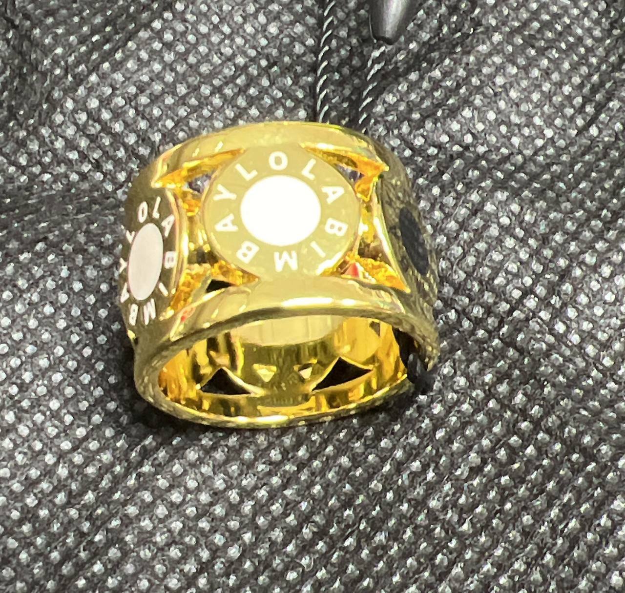 [S] BIMBAY LOGO RING,GOLD, 8445394105429 (SBY35)