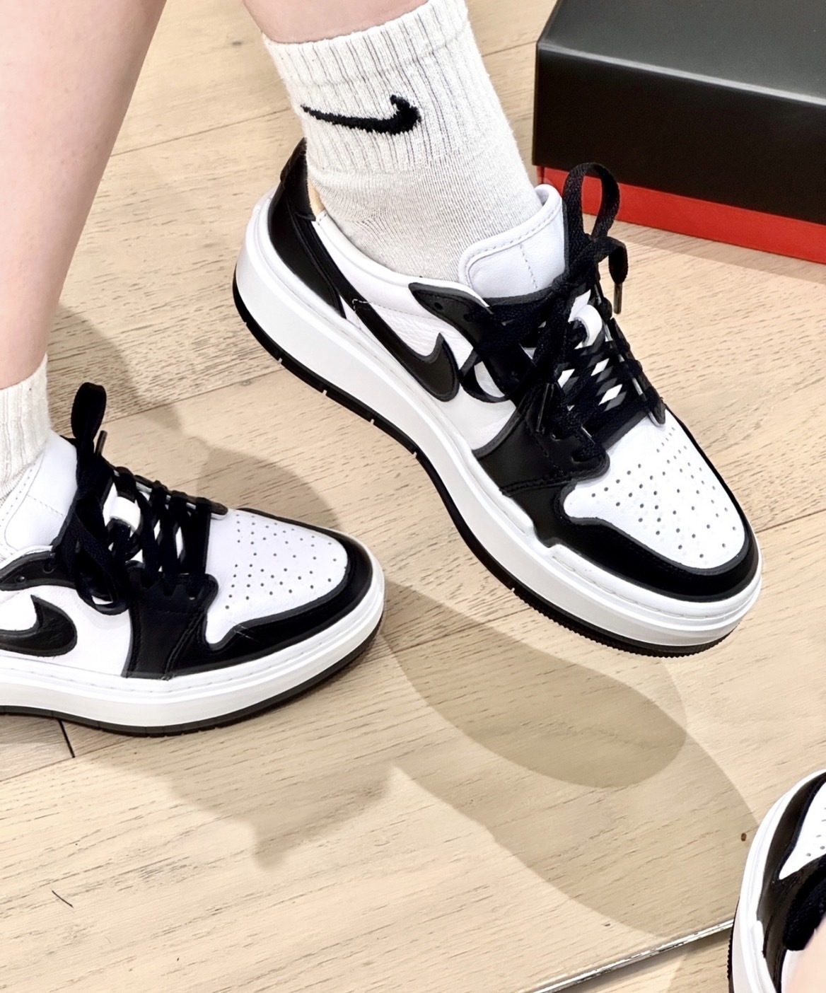 Nike Air Jordan 1 厚底 黑白熊貓