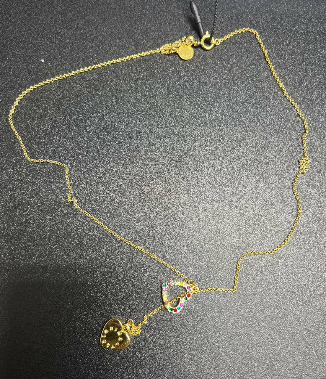 [S] BIMBAY HEART PENDANT NECKLACE,GOLD, 8445394010228 (SBY46)