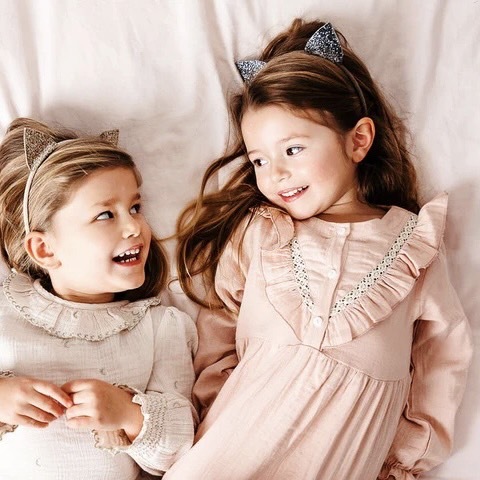 法國 Luciole et Petit Pois/ 貓耳朵 - 深藍閃粉