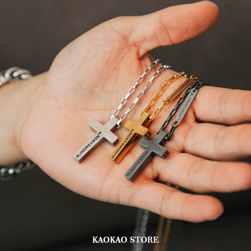 復古潮流 十字 吊墜 項鍊【h5】