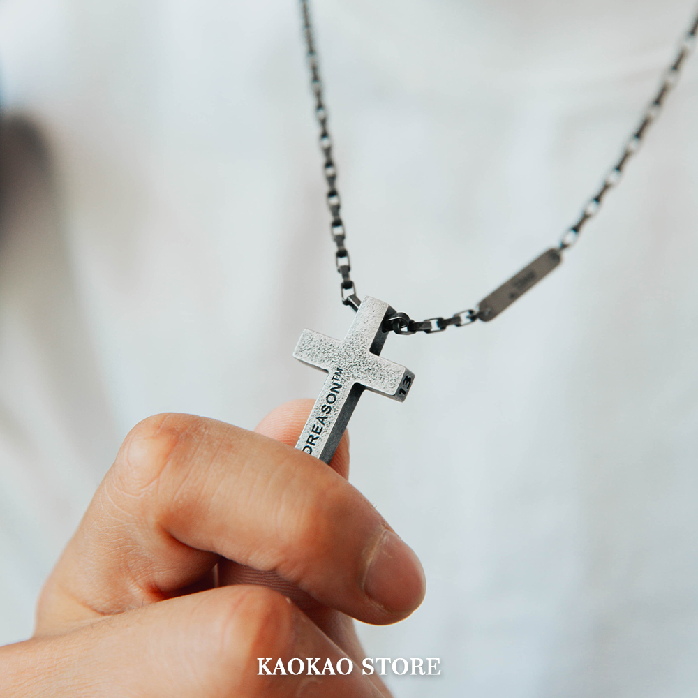 復古潮流 十字 吊墜 項鍊【h5】