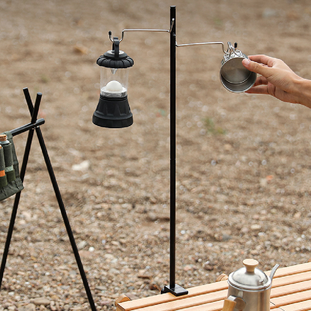 #【元氣熊】夾式/地插 兩用露營燈支架(附收納袋)