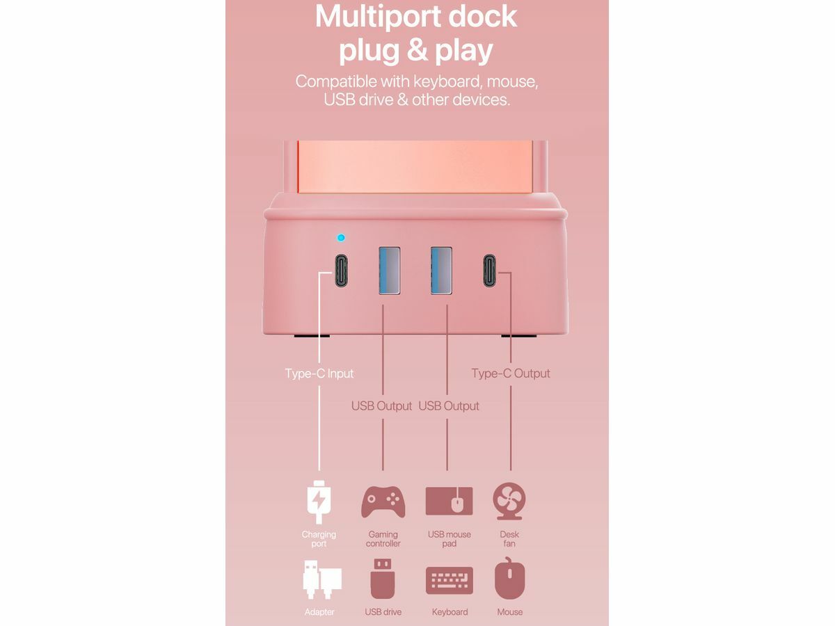 YOWU クリスタルヘッドホンスタンド 桜ピンク色(ネコ耳ヘッドホン用) 