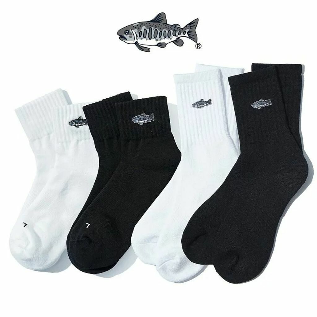 AGILITY Salmon Socks 鮭魚刺繡毛巾底襪 [SC45-S]