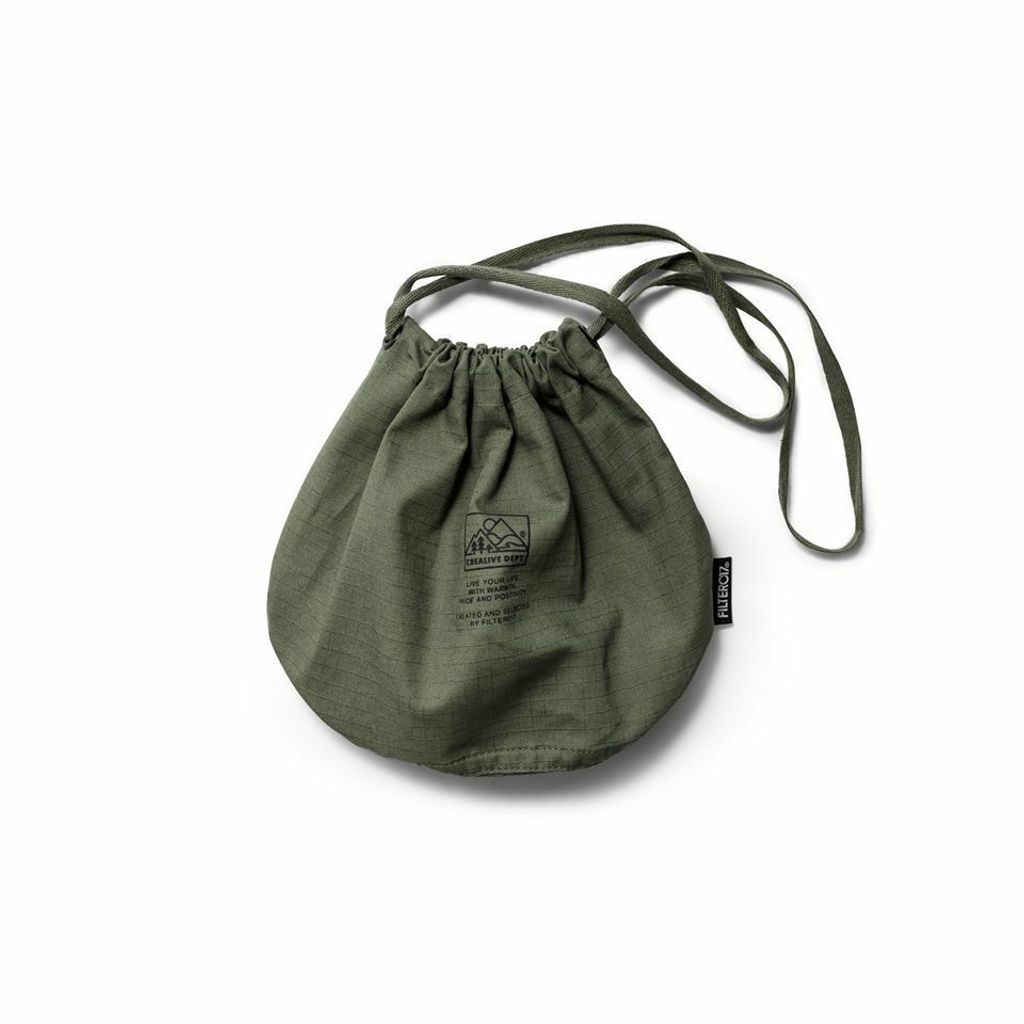 Filter017 山峰標誌防撕布筒狀軍用束口袋-中