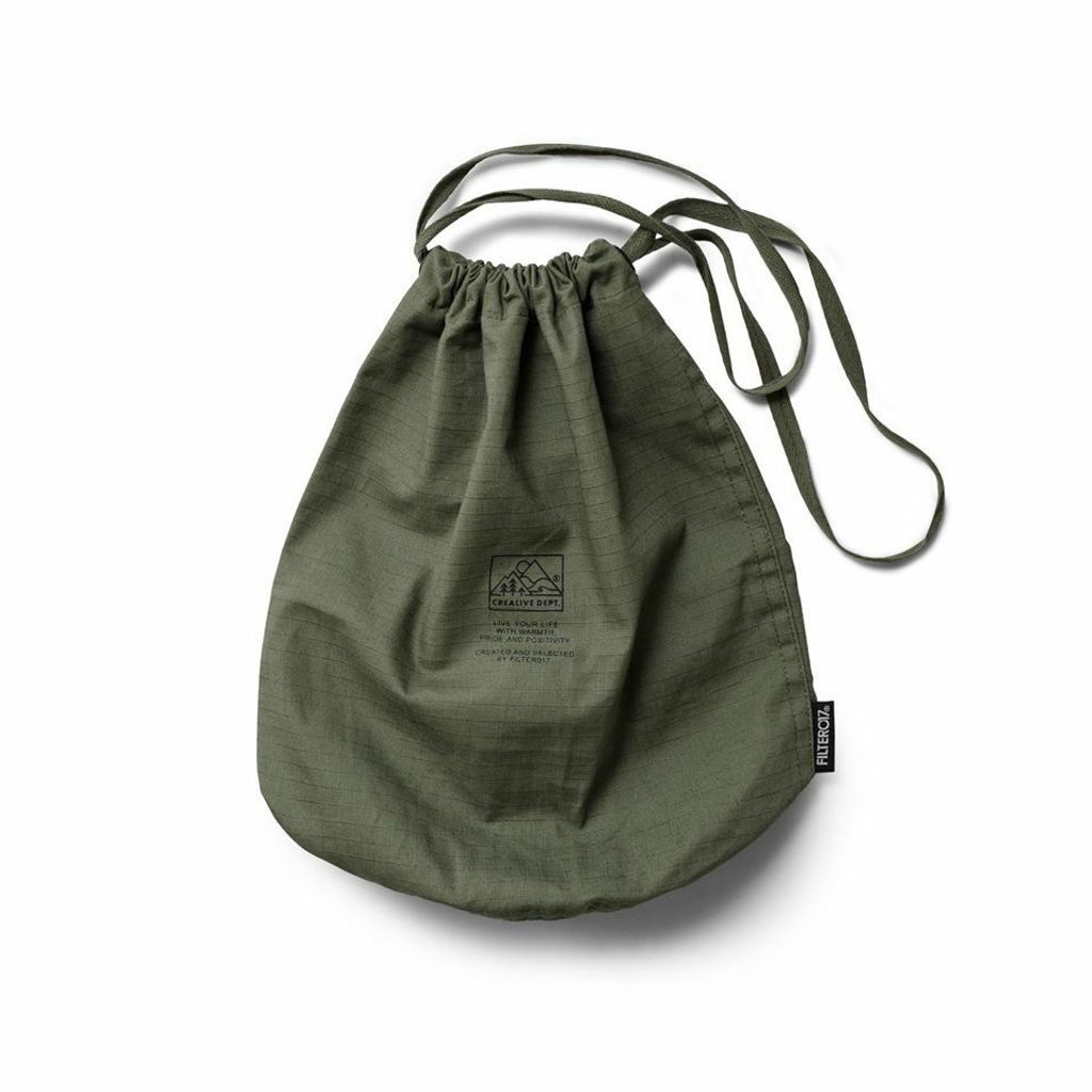 Filter017 山峰標誌防撕布筒狀軍用束口袋-大