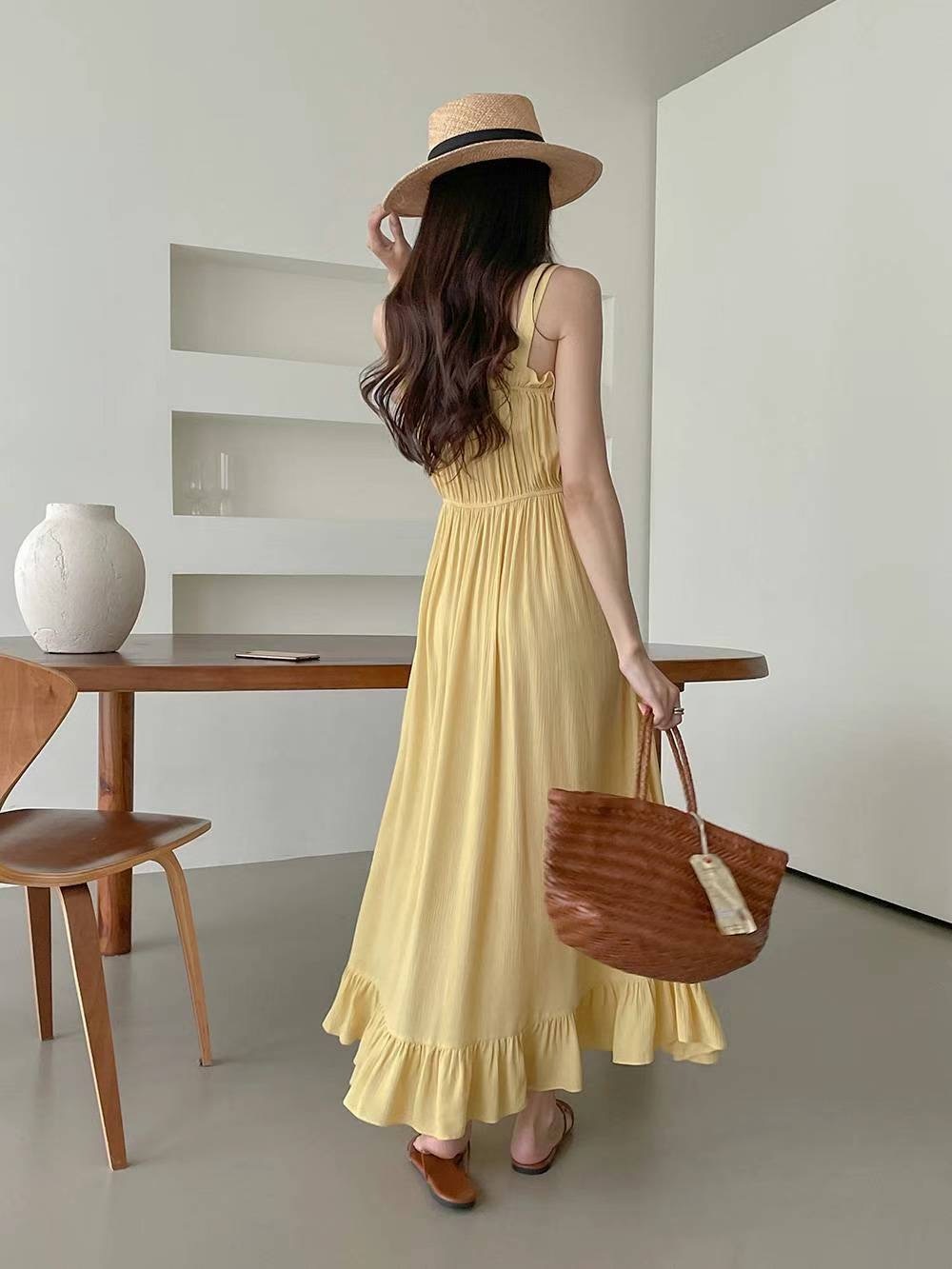 🇰🇷 韓國 寬吊帶連衣裙 （PE507）