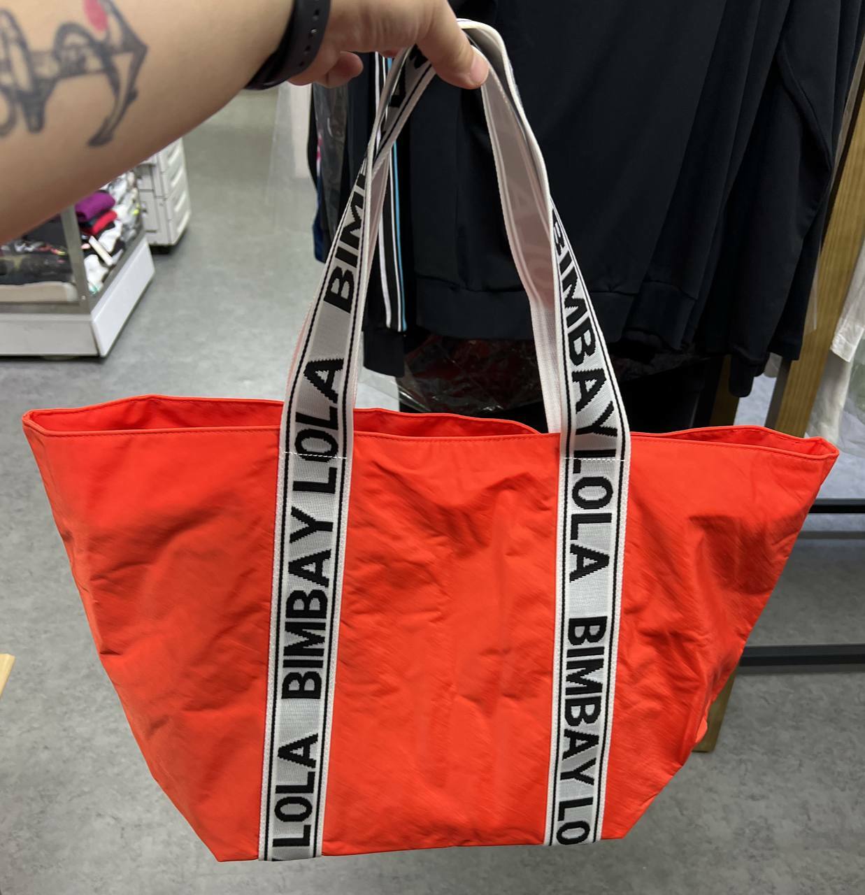 [S] BIMBAY CANVAS TOTE BAG,RED, 8445394114162 (SBY72)