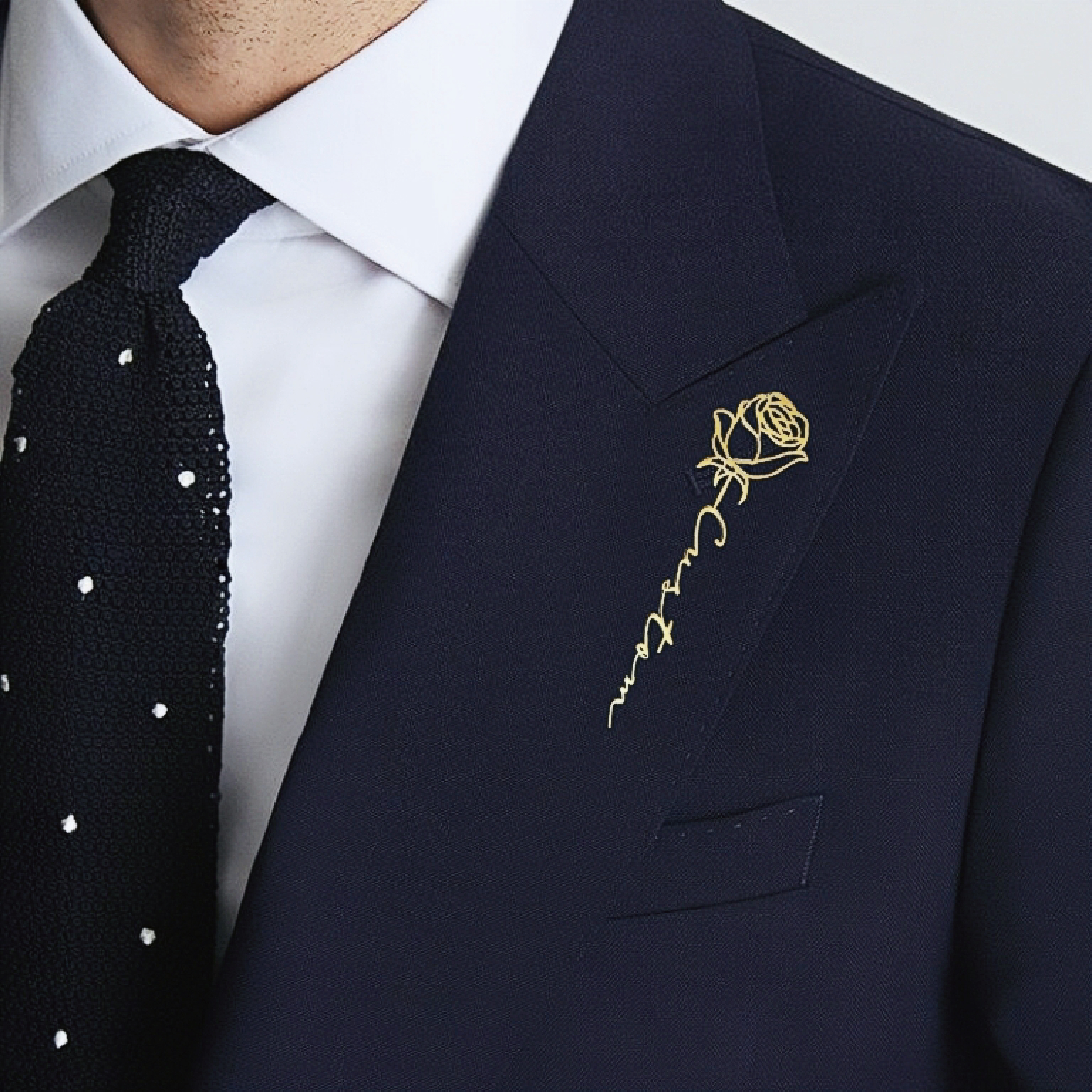 誕生花 人名定製胸針 (兄弟襟花)