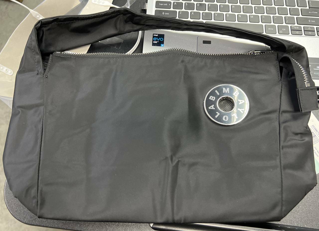 [S] BIMBAY PATCH LOGO HANDBAG,BLACK, 8445394106686 (SBY73)