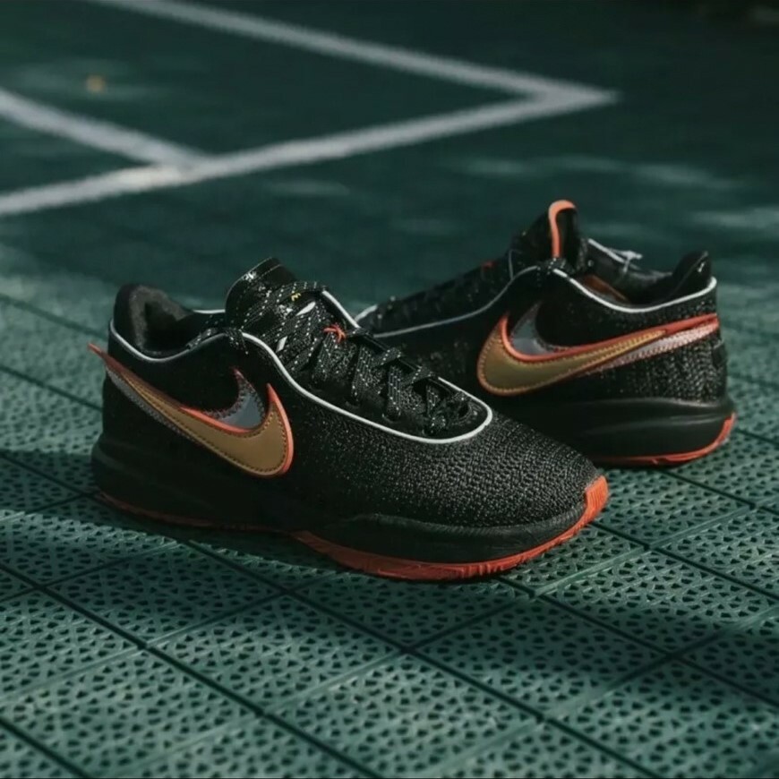 Nike LeBron XX 20 EP Bred 黑紅 金 低筒 編織 實戰籃球鞋 DJ5422-001