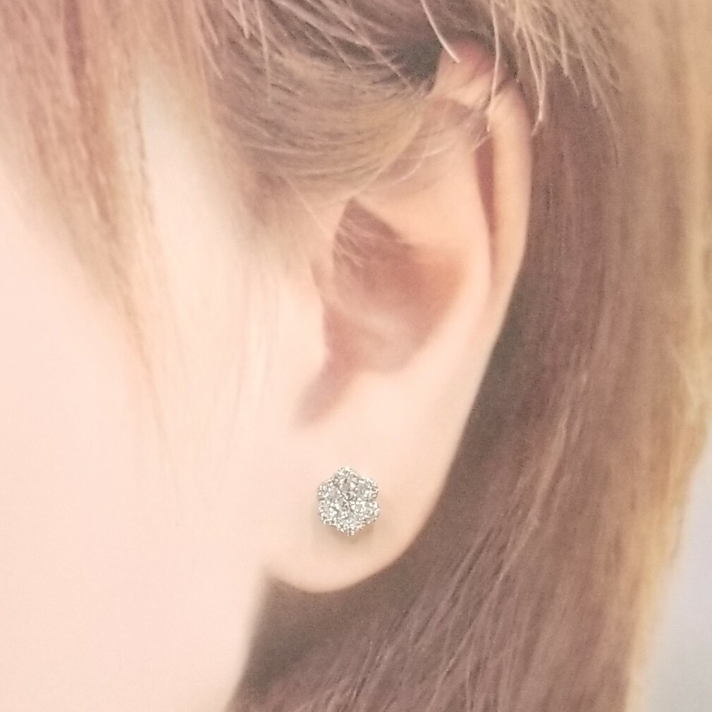 18K White Gold 0.57ct Diamond Earrings