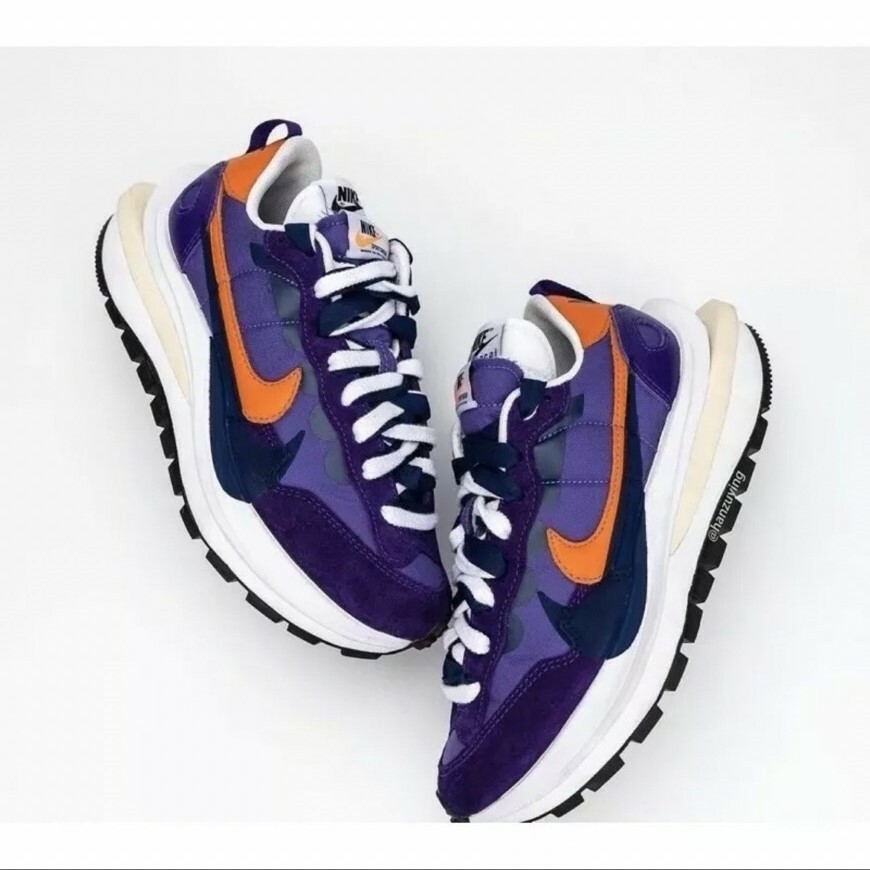 Nike Vaporwaffle x Sacai 紫橘 紫金 聯名 解構 雙勾 男女款
