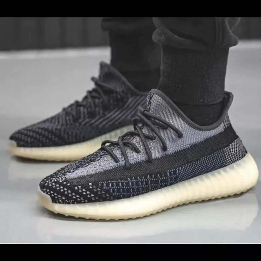 Adidas YEEZY Boost 350 V2 Carbon 炭灰 黑芝麻 男女休閒鞋 FZ5000