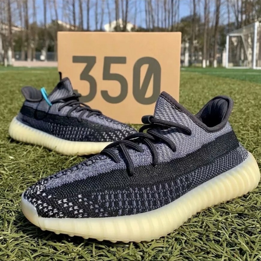 Adidas YEEZY Boost 350 V2 Carbon 炭灰 黑芝麻 男女休閒鞋 FZ5000