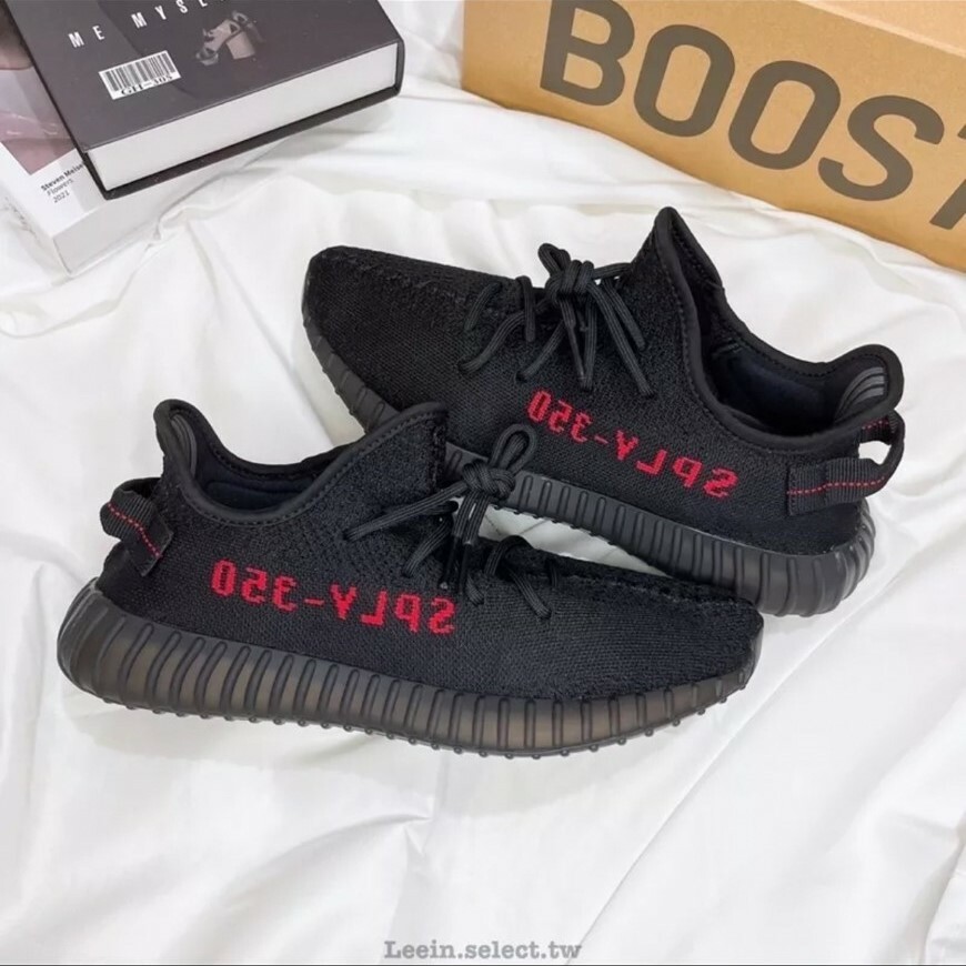 Adidas YEEZY Boost 350 V2 black red 黑底 紅字 男女鞋 CP9652
