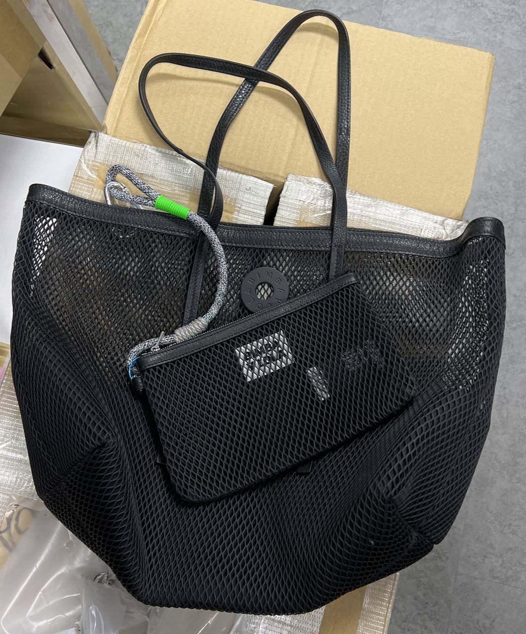 [S] BIMBAY MESH BAG WITH SMALL PURSE, 8445394137468 [FINAL SALE] (SBY81)