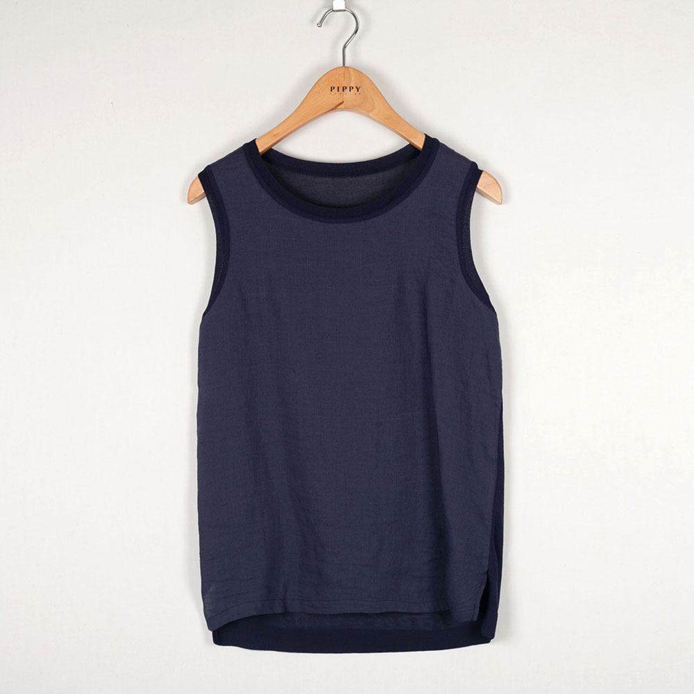PIPPY亞麻線衫背心 丈青