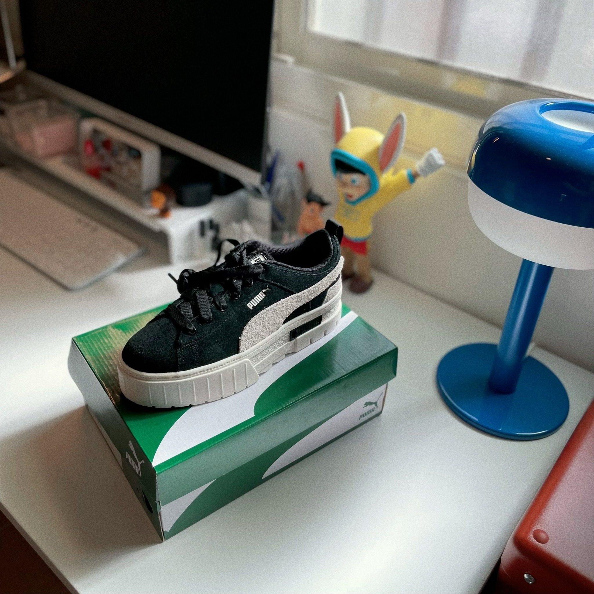 PUMA Mayze 蔡依林款 黑白 黑色 泰迪熊 毛茸茸 增高 厚底鞋 38664101