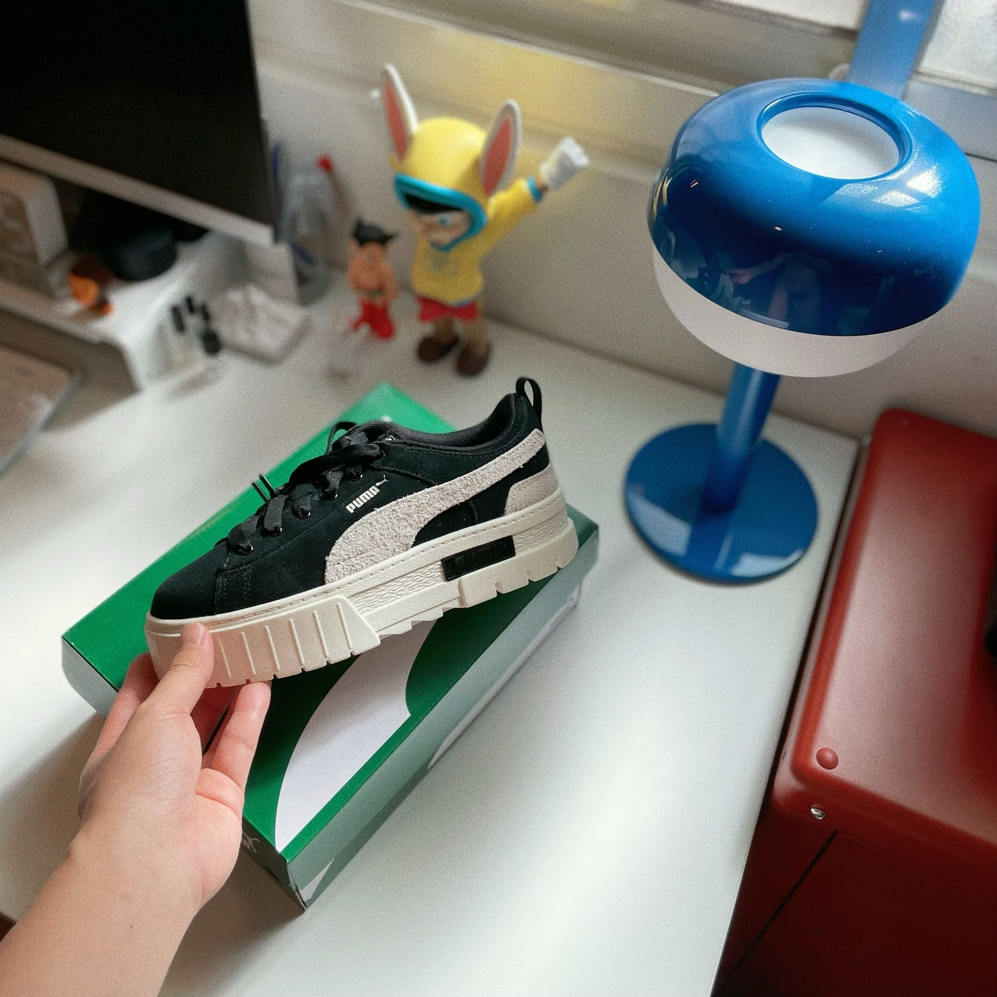 PUMA Mayze 蔡依林款 黑白 黑色 泰迪熊 毛茸茸 增高 厚底鞋 38664101