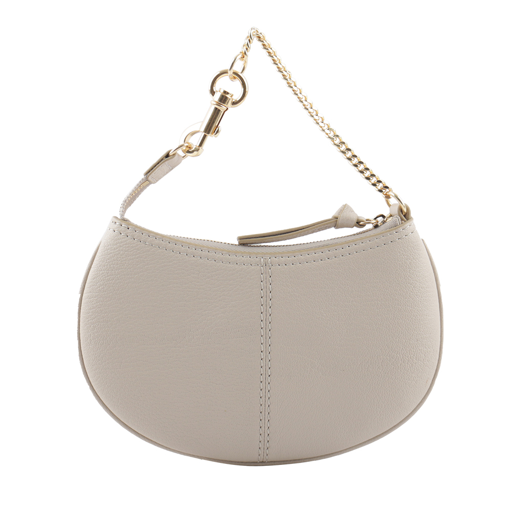 【SEE BY CHLOE】HANA 山羊皮勾釦手提包(米色) CHS23APB2330524H