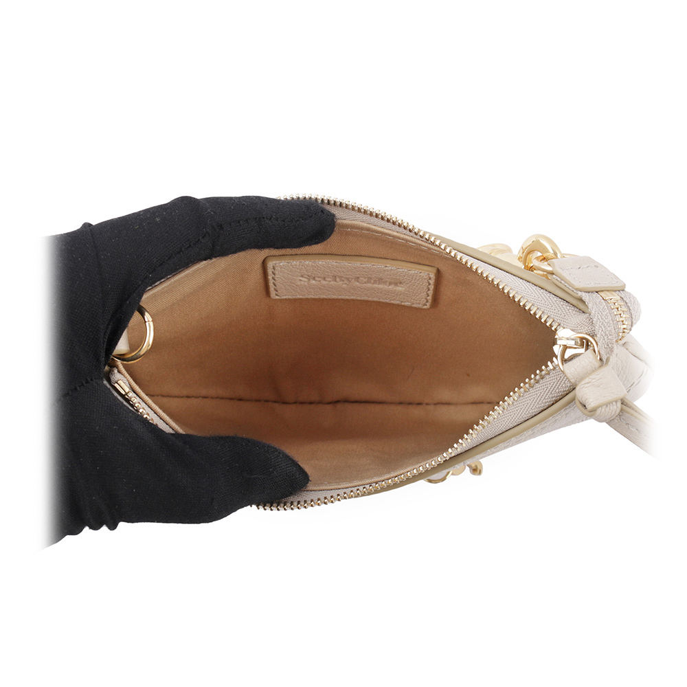 【SEE BY CHLOE】HANA 山羊皮勾釦手提包(米色) CHS23APB2330524H