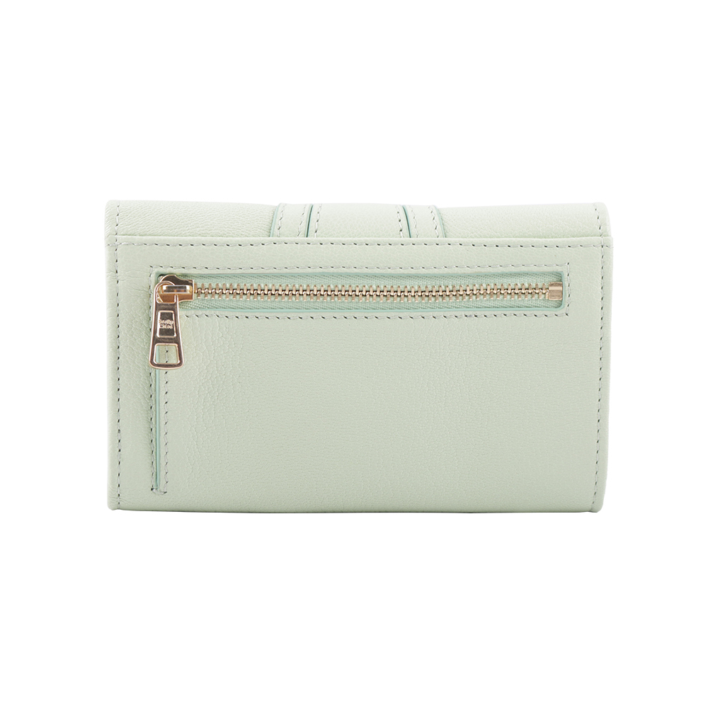 【SEE BY CHLOE】HANA系列山羊皮翻蓋中夾(松綠色) CHS17WP783305362